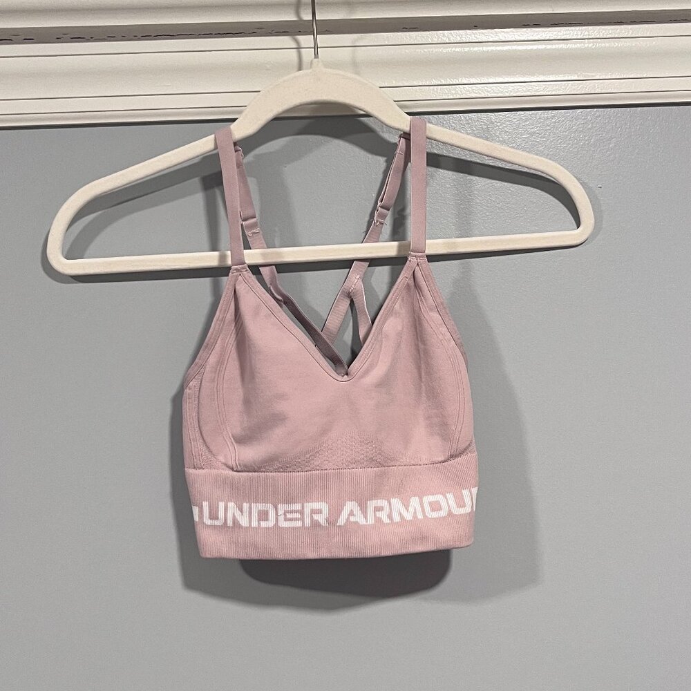 Under Armour Light Pink Compression Sports Bra – XS